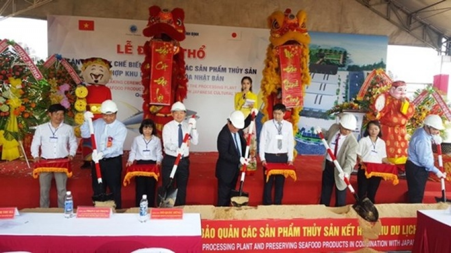Japanese seafood processing plant built in Binh Dinh