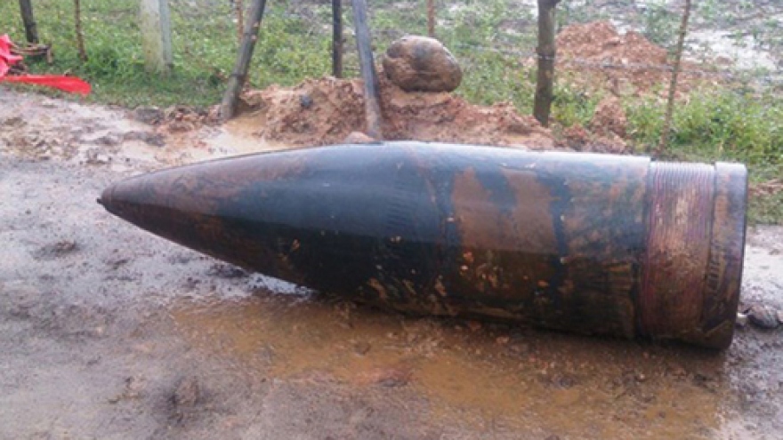 War-time 1,900lb naval gun shell found in central Vietnam