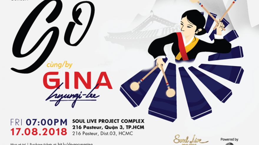Famous Korean percussionist Gina Hyungi Lee to perform in HCMC
