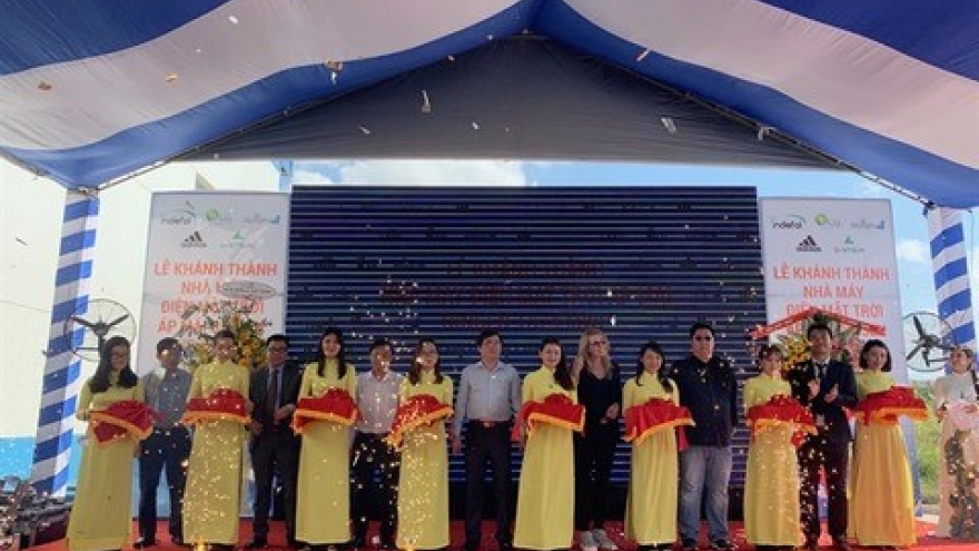 Solar power system installed at Dinsen IP in Long An
