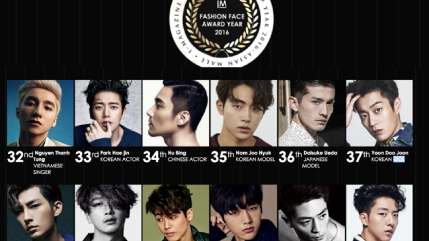 Son Tung M-TP among top 55 Fashion Face Award Year 2016