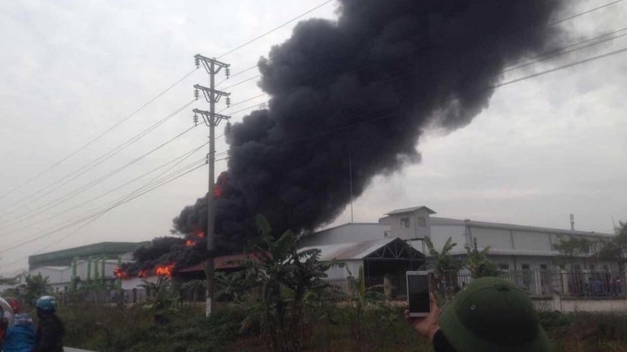 Devastating fire engulfs Tan Lien IP in Hai Phong