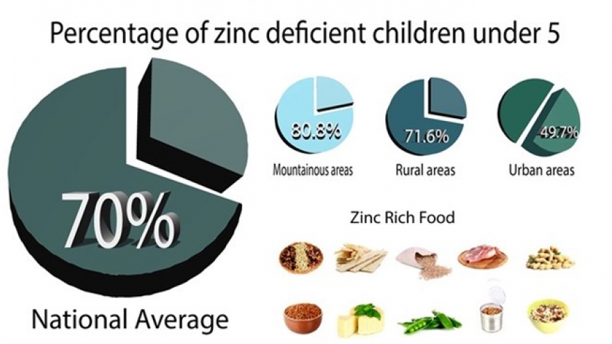 Zinc deficiency rampant in Vietnamese women, children