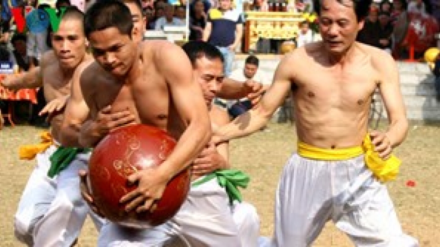 Traditional ball scrambling festival in Hanoi