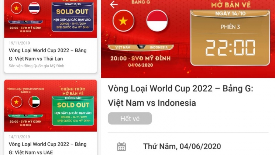 Vietnamese national team’s upcoming home matches sold out