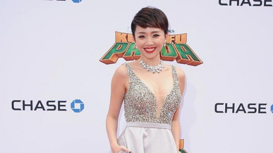 Singer Toc Tien attends premier of ‘Kung Fu Panda 3’