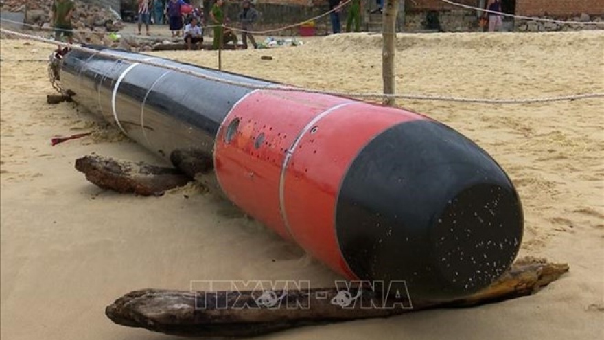 Object found offshore Phu Yen identified as training torpedo