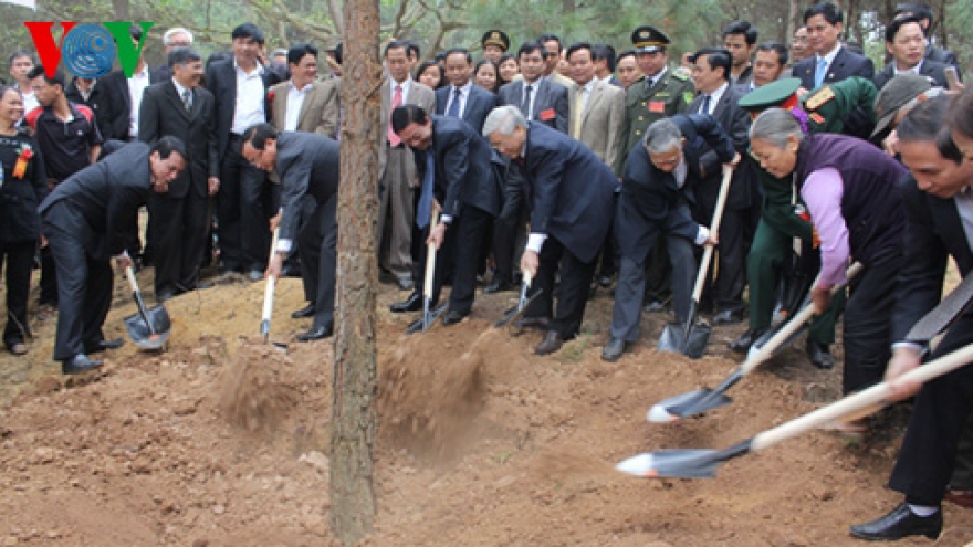 Party leader launches tree planting festival in Hanoi