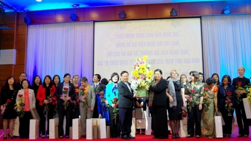 Female ambassadors pay working trip to Hoa Binh