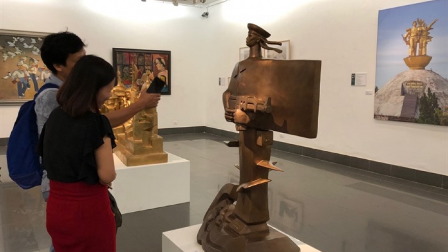 Prize winning works exhibited in Hanoi