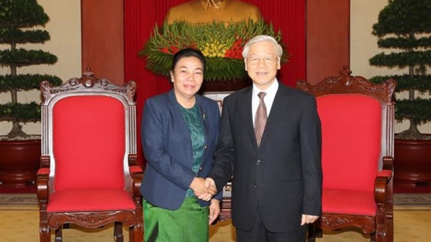 Party chief meets Lao Party official for external relations