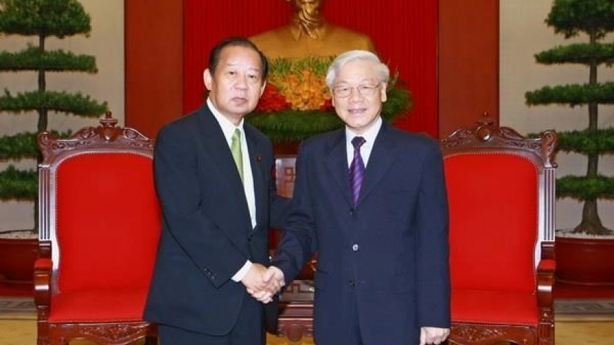 Party, government leaders recieve Japan’s LDP general secretary