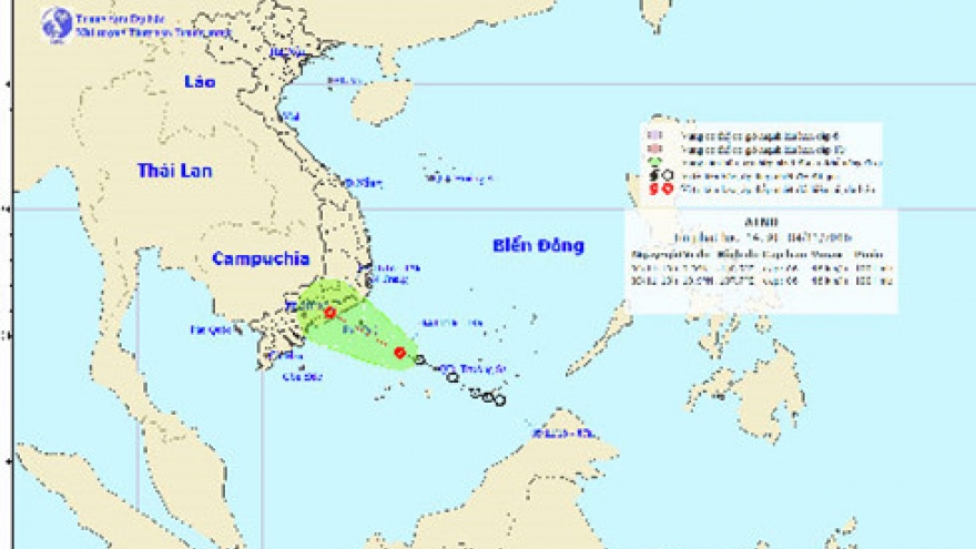 Tropical depression gains strength in Truong Sa Islands