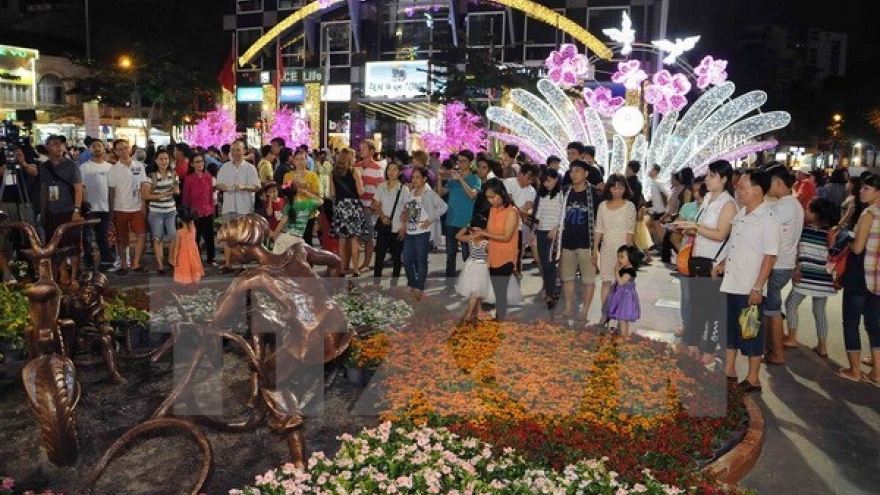 Nguyen Hue flower street opens in HCM City
