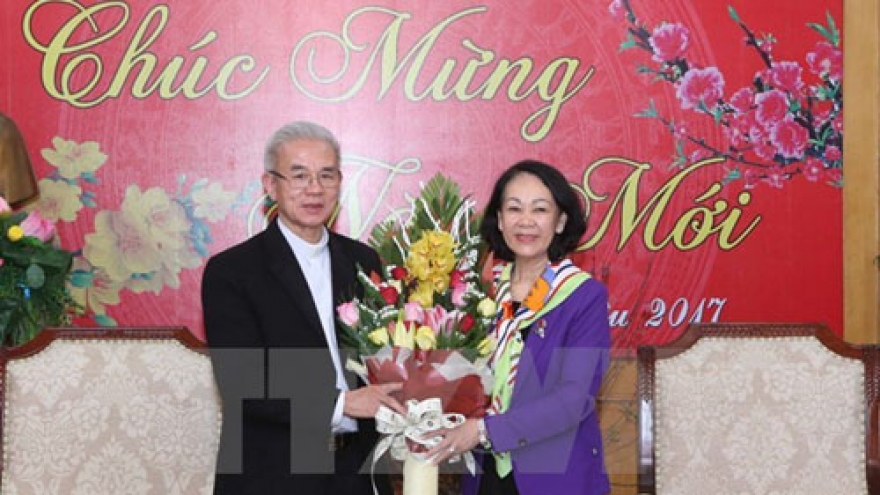 Party official hosts Tet reception for religious dignitaries