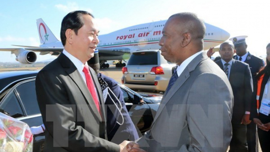 Presidents arrives in Madagascar for 16th Francophone Summit