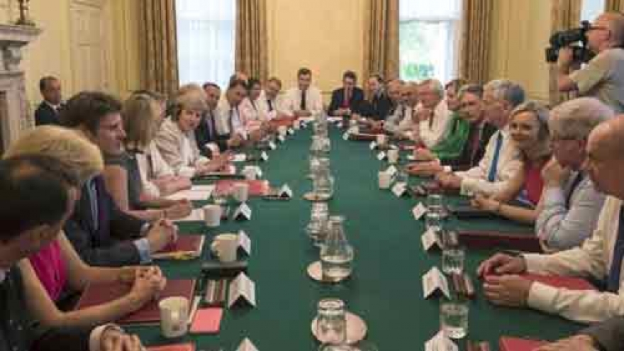 
        Britain's May tells ministers to work for Brexit success
                              