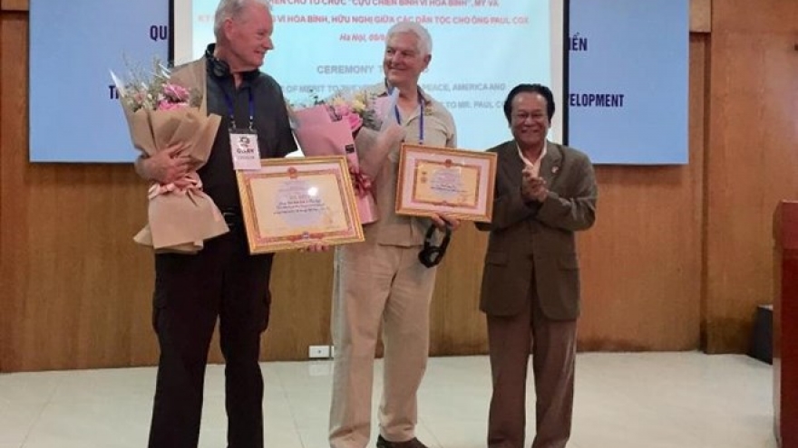 US’s Veterans for Peace honoured with friendship union’s certificate of merit