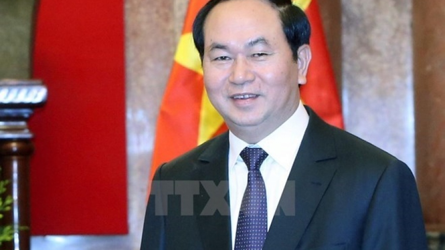 President Tran Dai Quang hails political relations with India