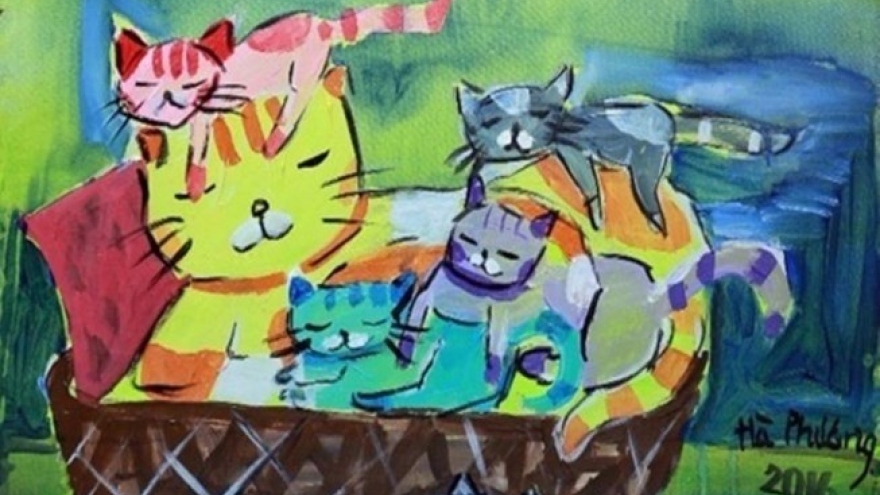 10 year-old artist opens solo show