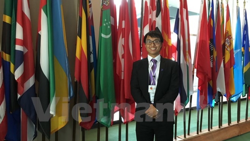 Vietnamese students speak at UN General Assembly 