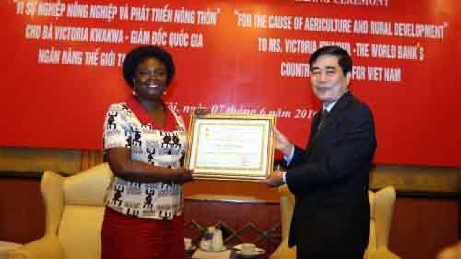 WB official gets credit for devotion to Vietnam’s agriculture