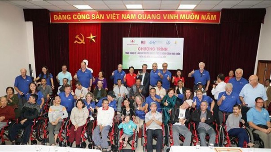 160 wheelchairs presented to Hanoi disabled
