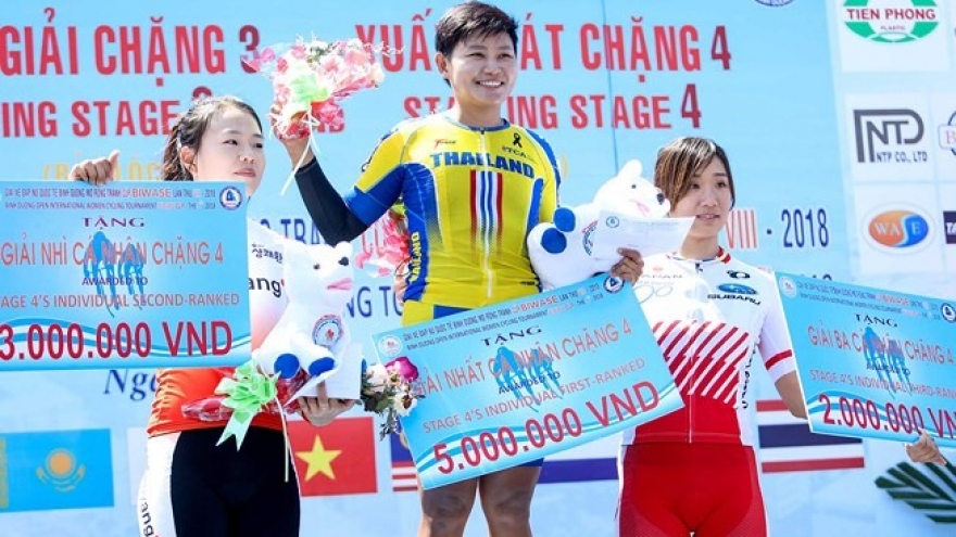 Jutatip Maneephan wins fourth stage of Biwase Cup
