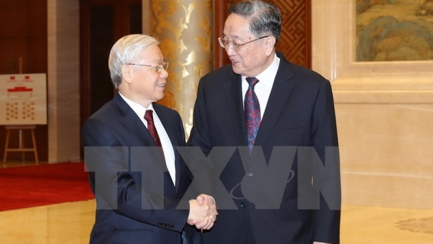 Chinese senior officials hail visit by Vietnam’s Party leader