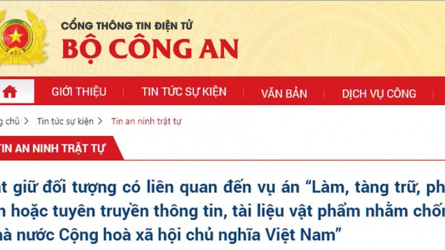 Công an TPHCM khởi tố, bắt tạm giam Nguyễn Tường Thuỵ