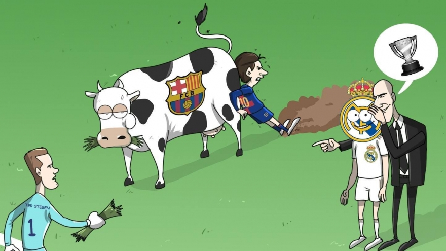Biếm họa 24h: Barca tự đánh mất lợi thế trước Real