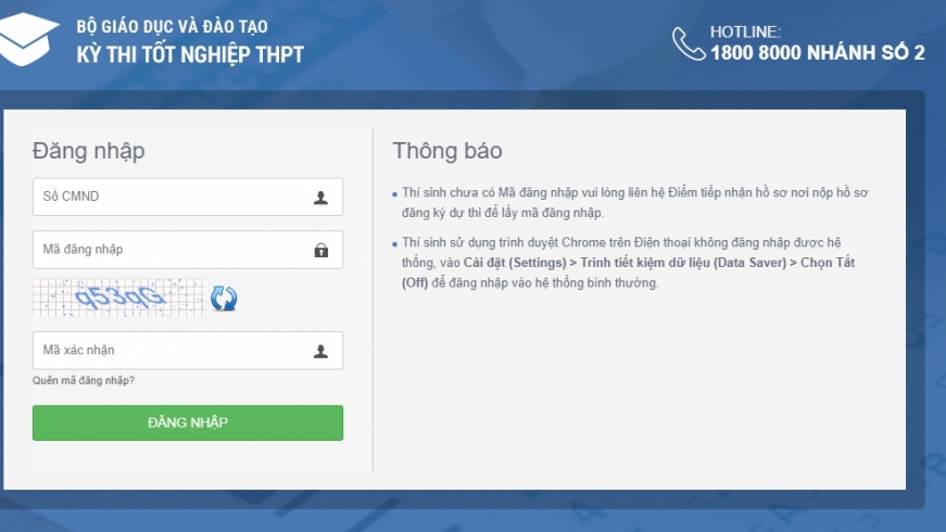 Tra cứu điểm thi tốt nghiệp THPT 2020