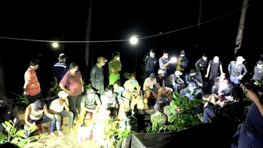 Quảng Nam triệt phá ổ đánh bạc giữa rừng phòng hộ Phú Ninh