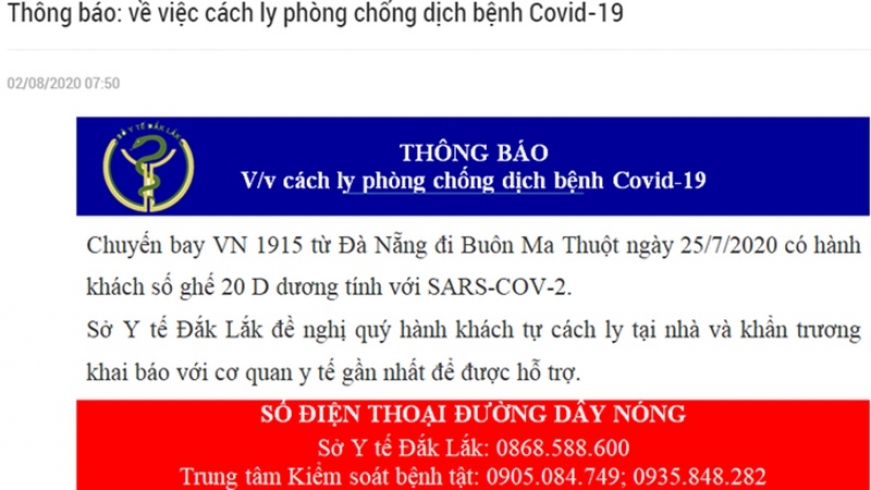 Đắk Lắk truy tìm hành khách chuyến bay VN1915 từ Đà Nẵng đi Buôn Ma Thuột