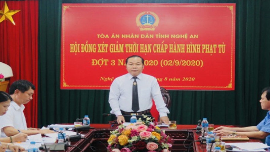 Hơn 1.000 phạm nhân tại Nghệ An được giảm án dịp Quốc khánh