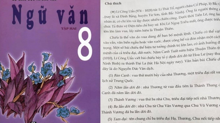 Bộ GD-ĐT yêu cầu giải trình lỗi sai chính tả trong sách Ngữ văn lớp 8
