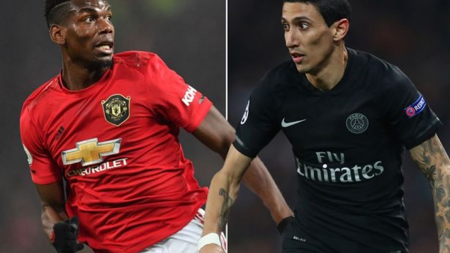PSG muốn đổi “người cũ” Angel Di Maria lấy Paul Pogba từ MU