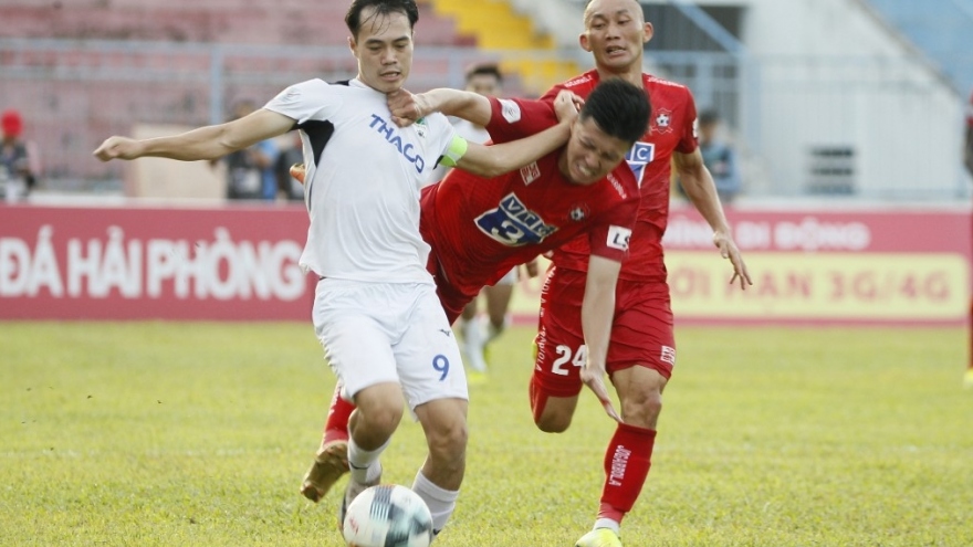 Vòng 7 V-League: HAGL chia điểm Hải Phòng, Viettel thắng đậm Quảng Nam
