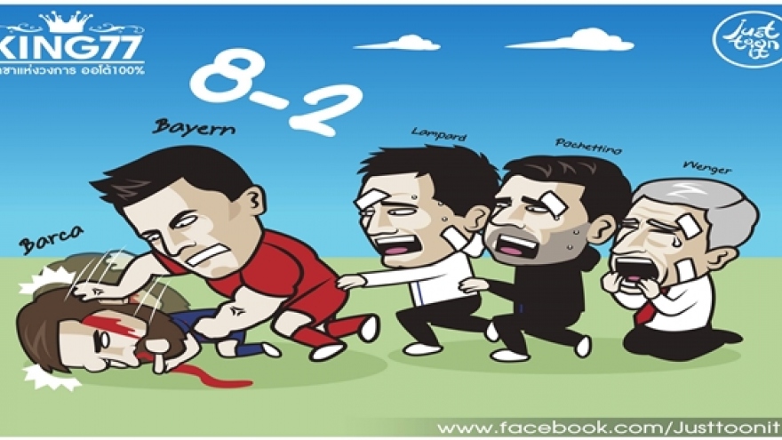 Biếm họa 24h: Barca nhận cái kết “đắng lòng” khi chọc giận Bayern Munich