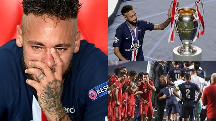 Neymar khóc như mưa sau thất bại ở chung kết Champions League