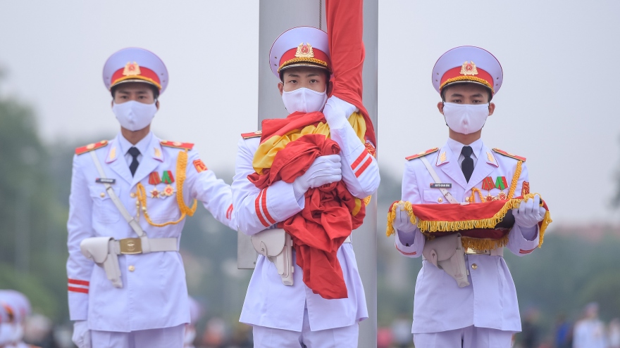 Lễ thượng cờ tại Quảng trường Ba Đình trong ngày thống nhất 30/4