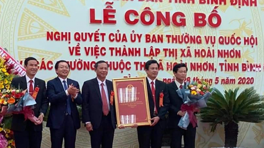 Thành lập thị xã Hoài Nhơn và các đơn vị trực thuộc