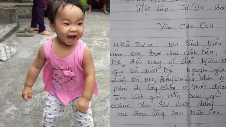 Bé gái xinh xắn bị bỏ ở chùa 1 năm trước qua lời kể của “mẹ nuôi“