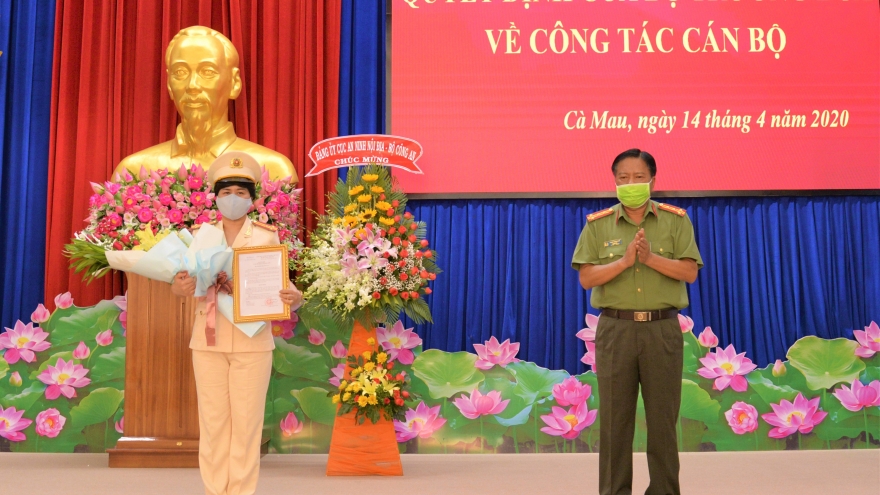 Công an tỉnh Cà Mau có tân nữ Phó Giám đốc
