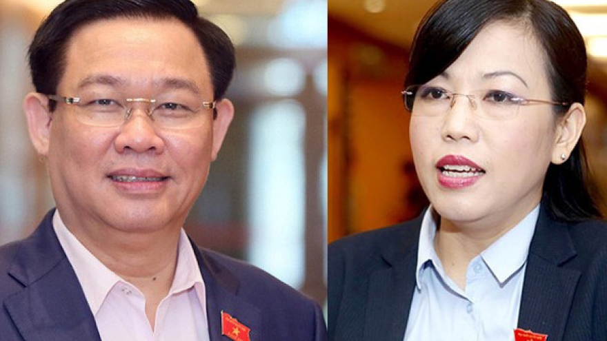 Quốc hội sẽ miễn nhiệm ông Vương Đình Huệ và bà Nguyễn Thanh Hải