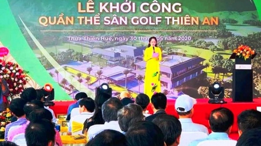 Dừng thi công dự án sân golf​ Thiên An do chưa đủ thủ tục