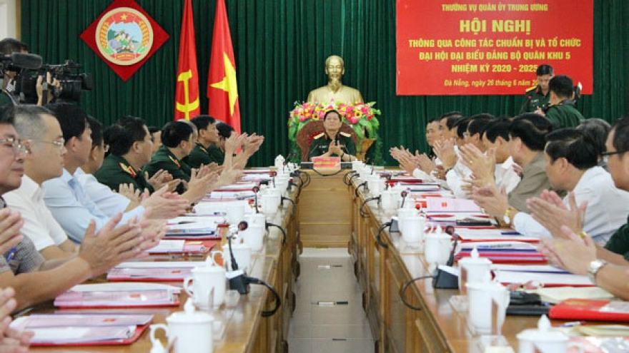 Thường vụ Quân ủy TW thông qua công tác chuẩn bị ĐH Đảng bộ Quân khu V