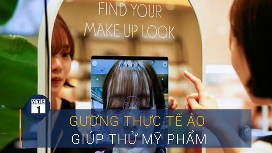 Độc lạ “gương thần” giúp thử mỹ phẩm