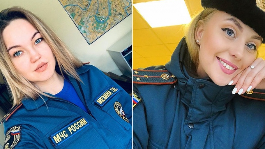 Ảnh: Các nữ nhân viên xinh đẹp của lực lượng cứu hộ Nga