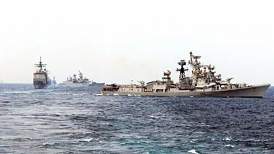 Hải quân Ấn Độ và Mỹ bắt đầu tập trận tại Ấn Độ Dương